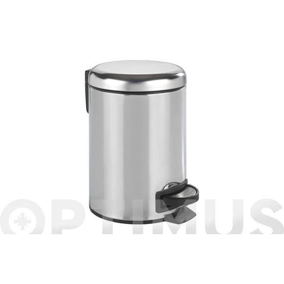 CUBO CON PEDAL DE BA&Ntilde;O INOX BRILLANTE 3 LT WENKO