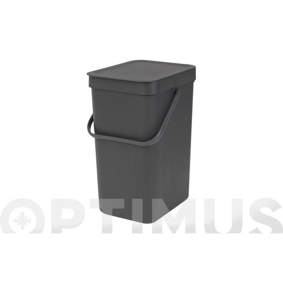 CUBO RECICLAJE SORT & GO' 12 L GRIS BRABANTIA