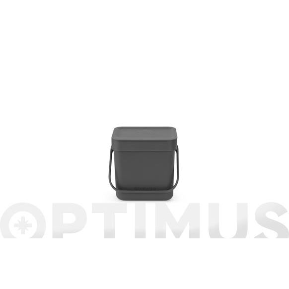 CUBO RECICLAJE SORT & GO' 3 LT. GRIS BRABANTIA