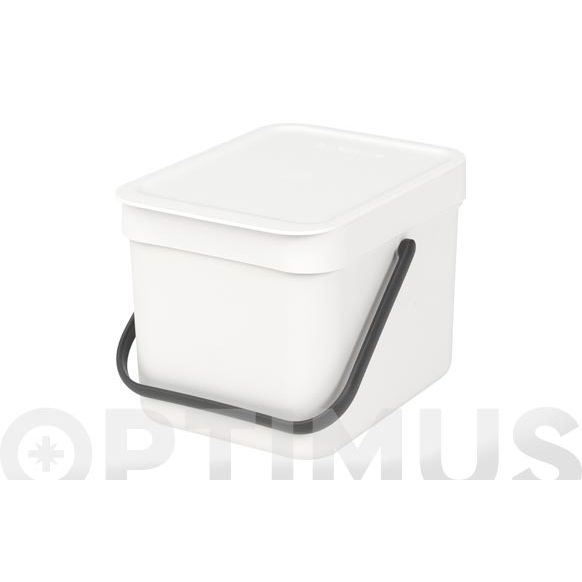 CUBO RECICLAJE SORT & GO' 6 L BLANCO BRABANTIA