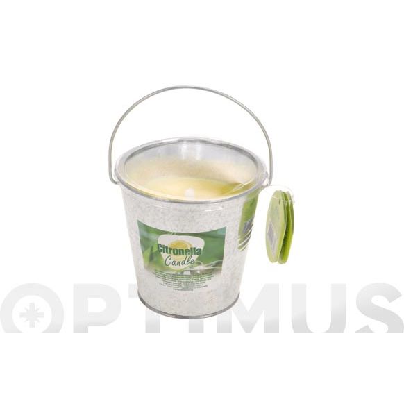 CUBO VELA METAL 10X10 CM CITRONELA QF+