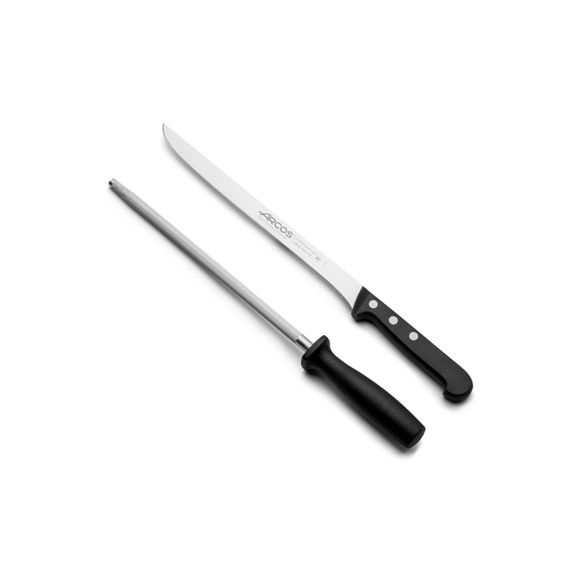 CUCHILLO JAMONERO Y CHAIRA UNIVERSAL ESTUCHE ARCOS