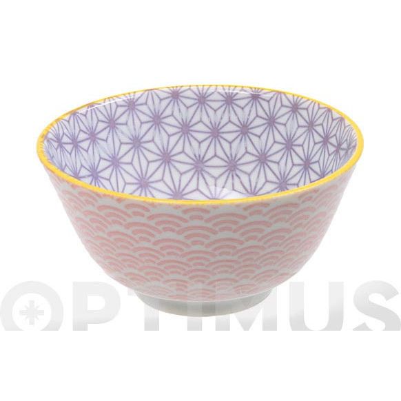 CUENCO ARROZ 12 CM CELESTE/ROJO