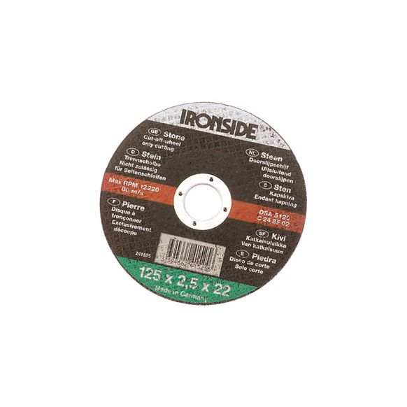 DISCO ABRASIVO CORTE OBRA DE 115 X 2,5 X 22 MM IRONSIDE