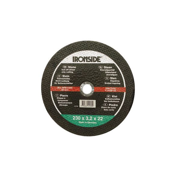 DISCO AQBRASIVO CORTE OBRA 230 X 2,5 X 22 MM IRONSIDE  
