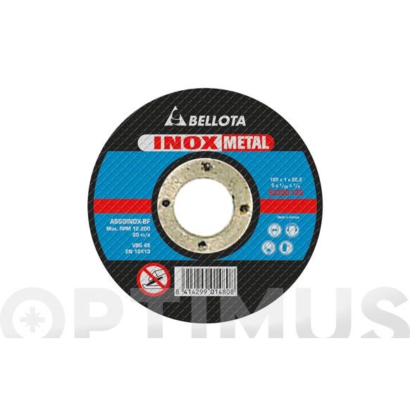 DISCO CORTE ABRASIVO CON INOX &Oslash; 115 MM BELLOTA