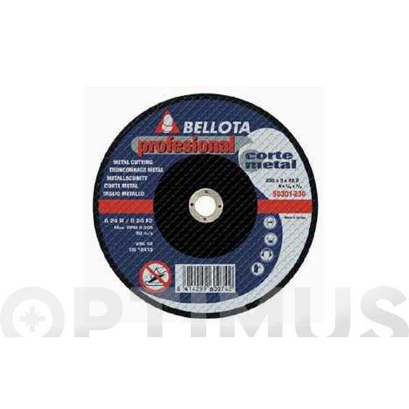 DISCO CORTE ABRASIVO CORTE METAL &Oslash; 230 MM BELLOTA