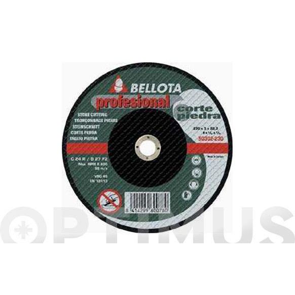 DISCO CORTE ABRASIVO PIEDRA &Oslash; 230 MM BELLOTA