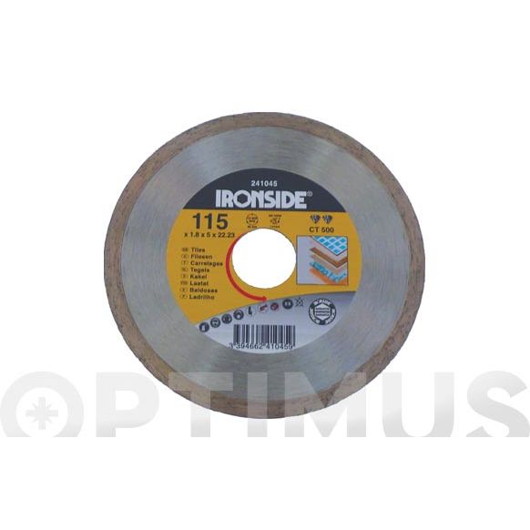 DISCO CORTE DIAMANTE CT500 PRO 125 IRONSIDE