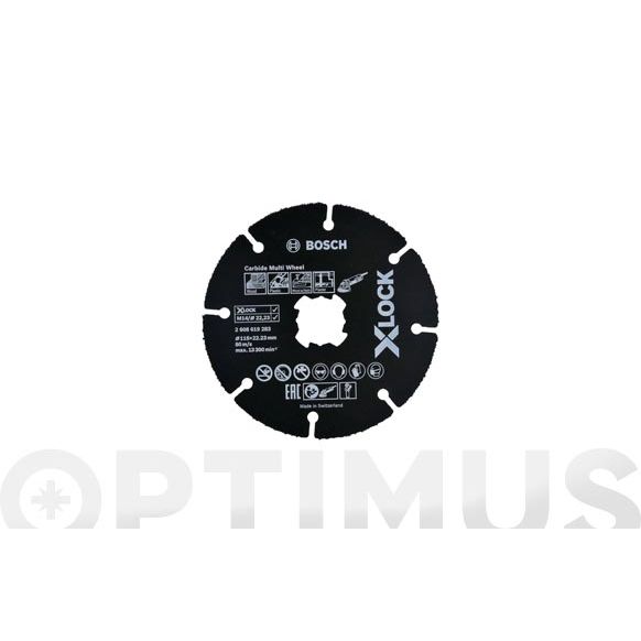 DISCO CORTE MULTIMATERIAL XLOCK PARA AMOLADORA &Oslash; 115 MM BOSCH