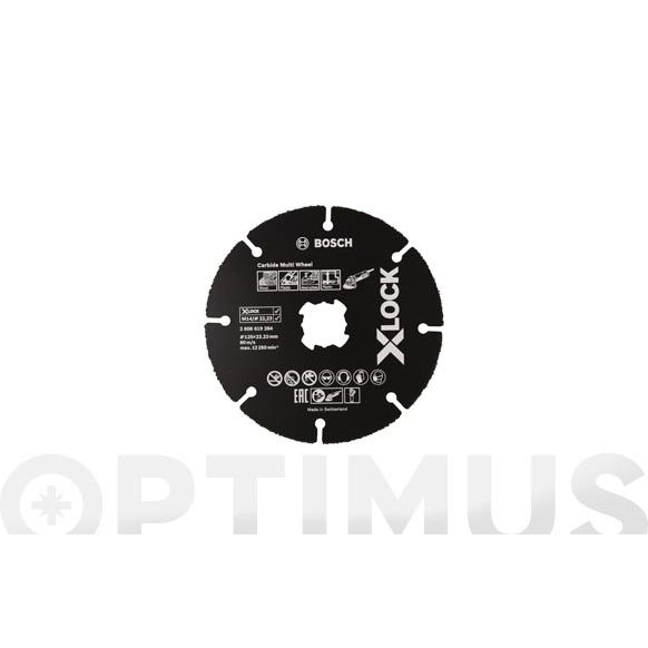 DISCO CORTE MULTIMATERIAL XLOCK PARA AMOLADORA &Oslash; 125 MM BOSCH