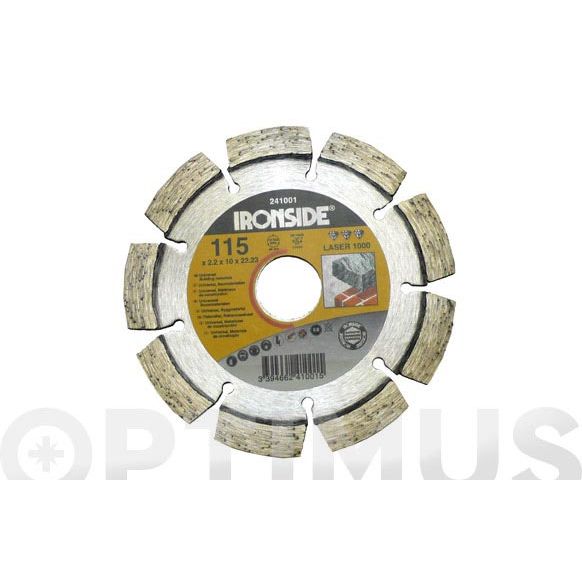 DISCO DIAMANTE SEGMENTADO LASER 1000 - 115 IRONSIDE