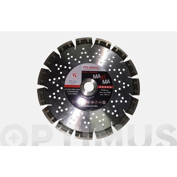 DISCO DIAMANTE SEGMENTADO MAXIMA 230 MM MUSSOL