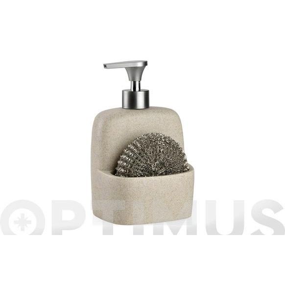 DISPENSADOR JABON CON ESTROPAJO ARENA QF+ .