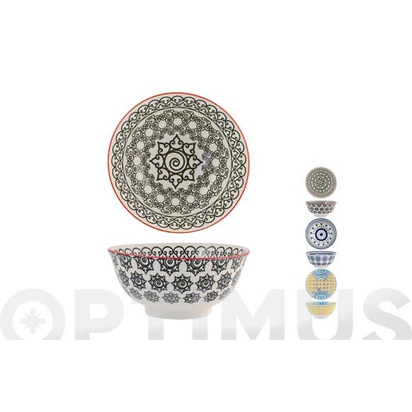 ENSALADERA PORCELANA REDONDA FULL DECORADO &Oslash; 18 CM. - SURTIDO PENGO