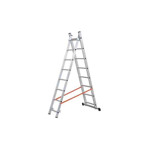 ESCALERA ALUMINIO PROFESIONAL DOBLE COMBINADA 2 X 9 PELDA&Ntilde;OS KYLATE