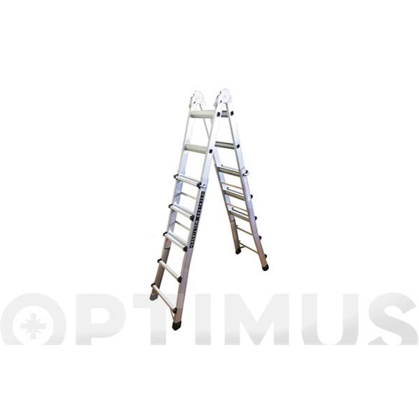 ESCALERA TELESCOPICA ALUMINIO 5+5 PELDA&Ntilde;OS CODIVEN