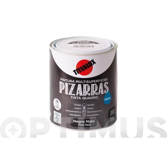 ESMALTE PIZARRAS AL AGUA 750ML NEGRO TITANLUX
