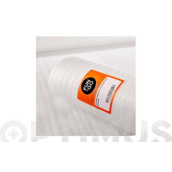 ESPUMA FOAM DE POLIETILENO BLANCO ROLLO 0,75X5 MT 2MM QF+
