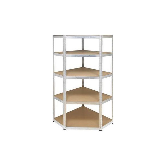 ESTANTERIA METAL GALVANIZADO RINCON 5 ESTANTES MADERA SIN TORNILLOS 196 X 75 X 40 X 50 CM 175 KG POR BALDA IRONSIDE