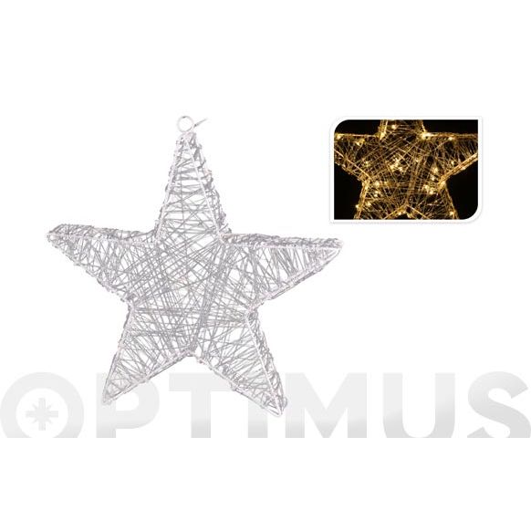 ESTRELLA ACRILICA CON LEDS 30 CM BLANCA