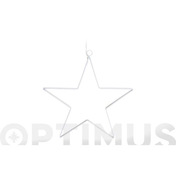 ESTRELLA LEDS A PILAS 27 X 28 CM BLANCA
