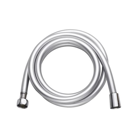FLEXO DE DUCHA 170 CM PVC CONEXIONES DE LATON Y ACERO INOX GRIS SATINADO H2O