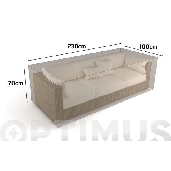 FUNDA SOFA 3 PLAZAS VISON 230X100XH 70