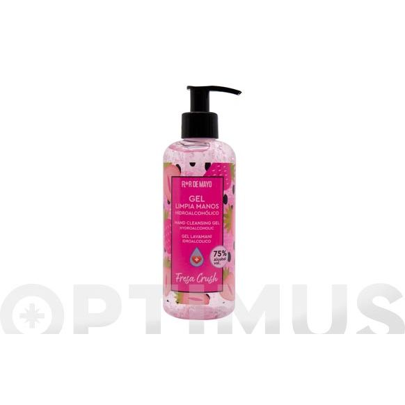 GEL HIDROALCOHOLICO CON DOSIFICADOR 250 ML FRESA CRUSH