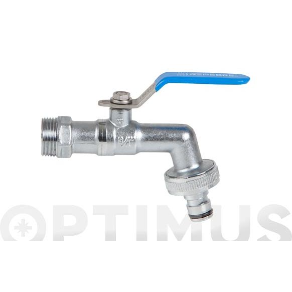GRIFO ESFERA PARA MANGUERA INOX M-M 1/2" - 3/4" GENEBRE