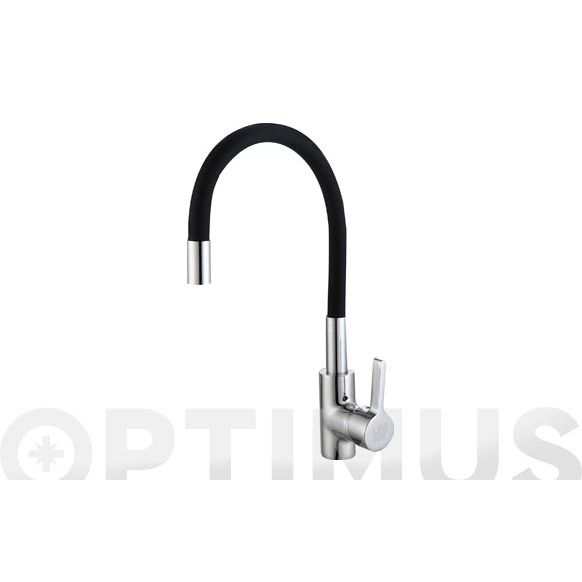GRIFO FREGADERO FLEXIBLE NEGRO TIMANFAYA UG