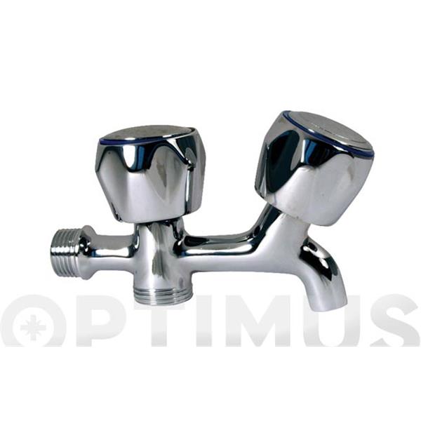 GRIFO LAVADORA DOBLE V/METAL CROMADO 1/2" MIRTAK