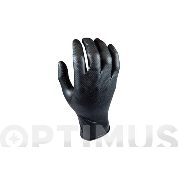 GUANTE DESCAHBLE GRIPAZZ NITRILO NEGRO AMBIDEXTRO CAJA DE 50 UD. 580NR/S  T - S JUBA