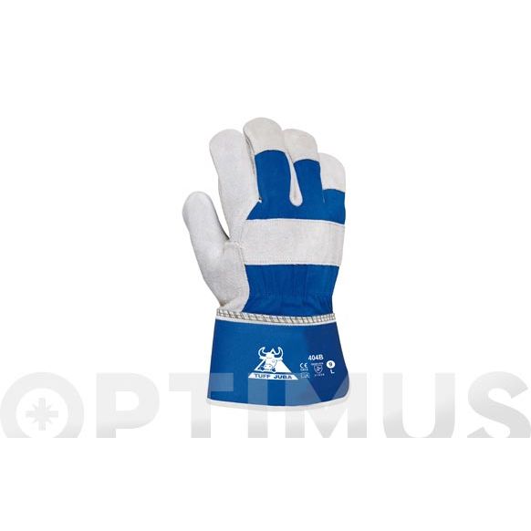 GUANTE AMERICANO SERRAJE LONA 2&ordf; T 10 AZUL/GRIS JUBA