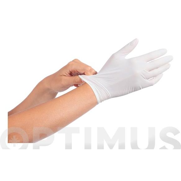 GUANTE DESECHABLE LATEX CON POLVO 100 UDS TALLA - S SANICEN
