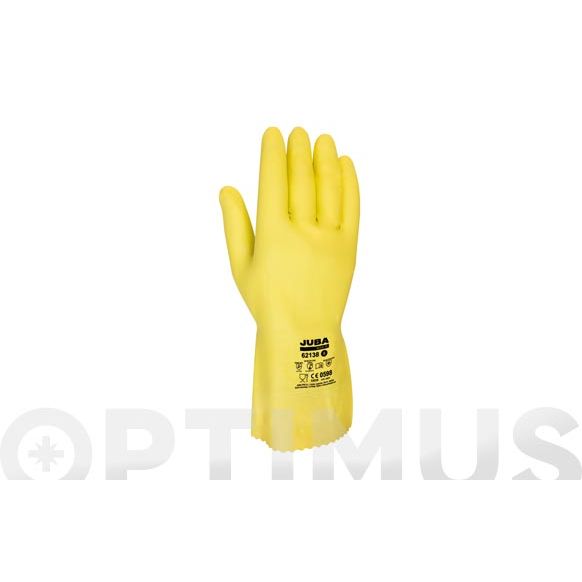 GUANTE LATEX AMARILLO FLOCADO MENAJE TALLA 9 JUBA