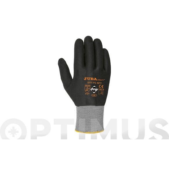 GUANTE NILON / ELASTANO RECUBRIMIENTO NITRILO FOAM NFT AGILITY TALLA 9 JUBA