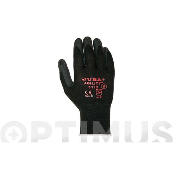GUANTE NILON RECUBIERTO NITRILO FOAM AGILITY DOTS TALLA 7 JUBA