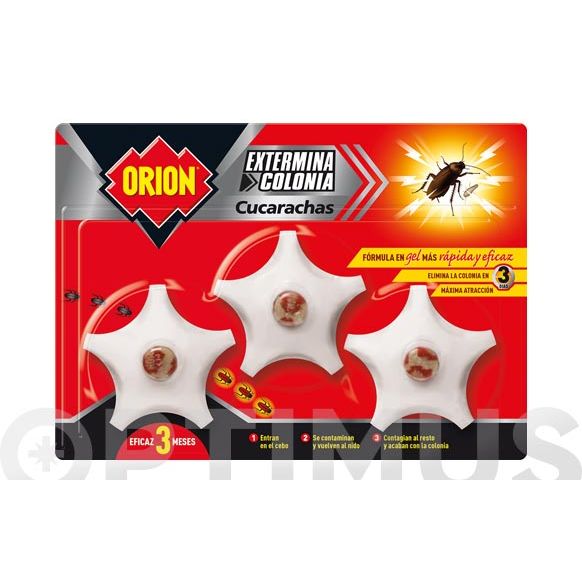 TRAMPA GEL CUCARACHAS ORION 3 UNIDADES ORION