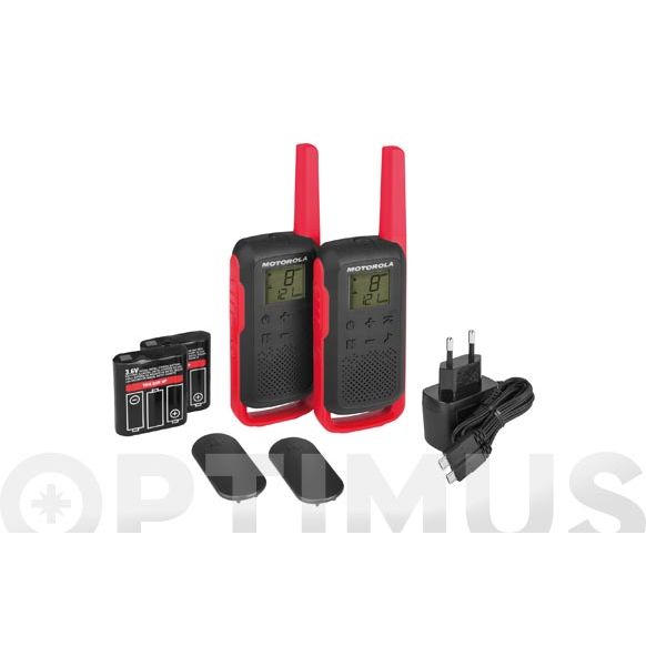 INTERCOMUNICADOR WALKIE TALKIE T62 RED PACK 2 UN MOTOROLA
