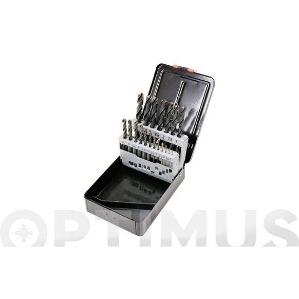 JUEGO 19 BROCAS HSS PRO CADA 1/2 MM 1-10 MM IRONSIDE
