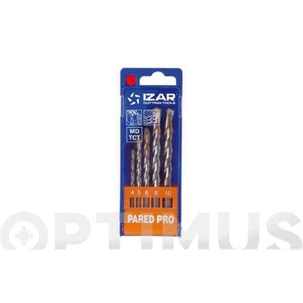 JUEGO BROCA CIL. PARED PROF. 4-5-6-8-10 MM IZAR 