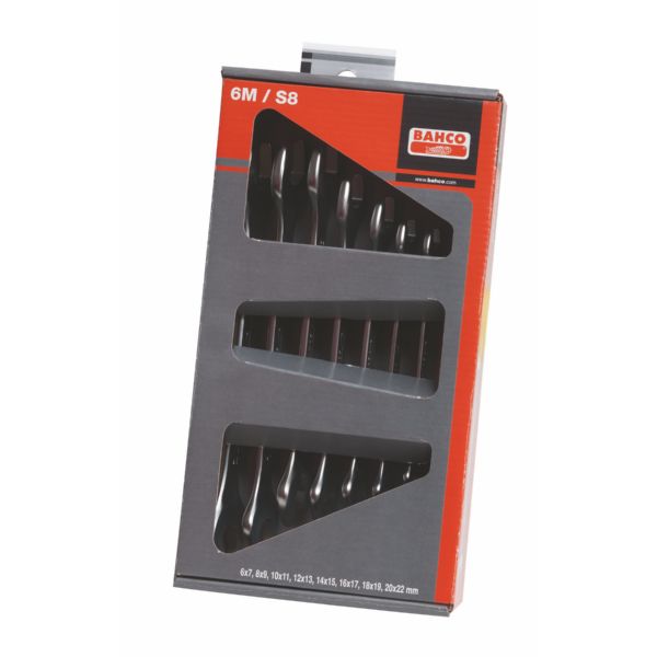 JUEGO DE LLAVES FIJAS 8 PIEZAS 6M/S8  BAHCO