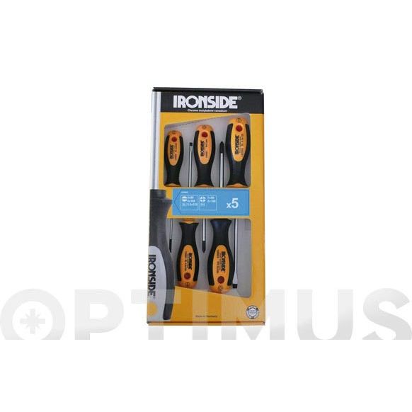 JUEGO DESTORNILLADOR 5 PIEZAS SL + PH IRONSIDE 