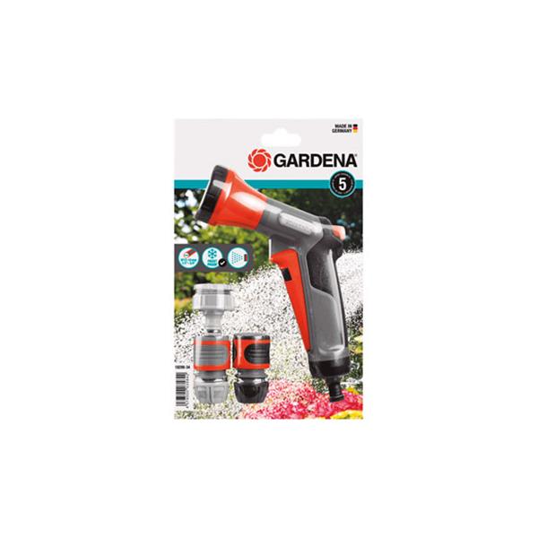 JUEGO RIEGO CON PISTOLA ROCIADORA Y ACCESORIOS GARDENA 