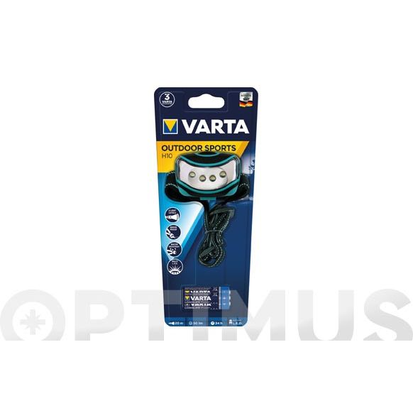 LINTERNA FRONTAL 4XLED OUTDOOR SPORTS 3AAA INCL VARTA