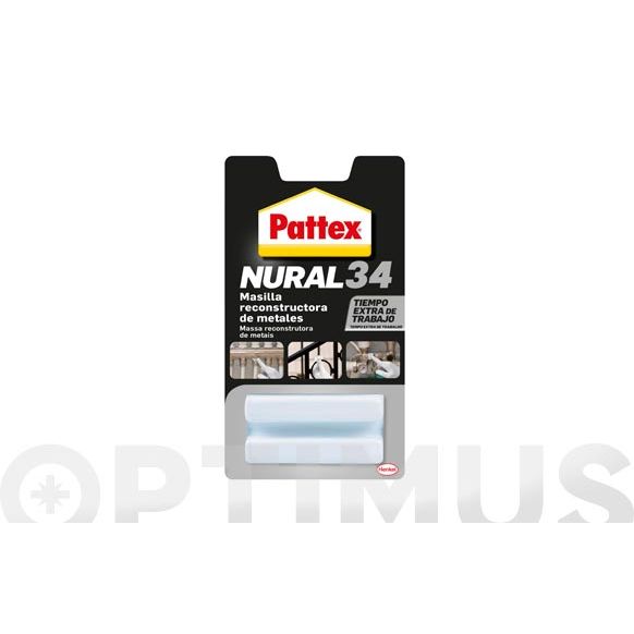 MASILLA DE REPARACION NURAL 34 PARA METALES EN BARRA 50 GR PATTEX