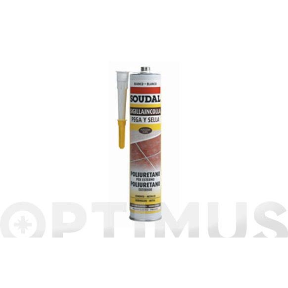MASILLA POLIURETANO PEGA Y SELLA MARRON 300ML SOUDAL 