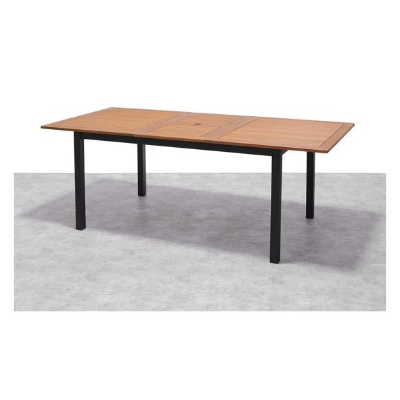 MESA ALUMINIO MADERA EXTENSIBLE KINGSBURY  150-200 X 90 CM