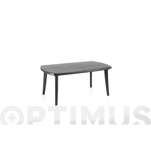 MESA RESINA EXTENSIBLE ATLANTIC 170+55X100X73 CM ANTRACITA
